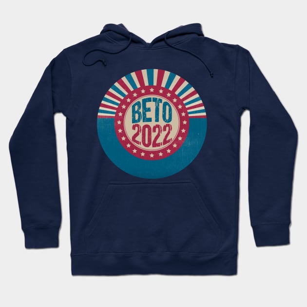 Beto 2022 Cool Grunge American Flag Election Hoodie by epiclovedesigns